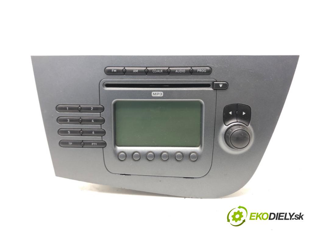 SEAT LEON (1P1) 2005 - 2013    1.6 75 kW [102 KM] benzyna 2005 - 2012  RADIO 1P1035186B (Audio zariadenia)