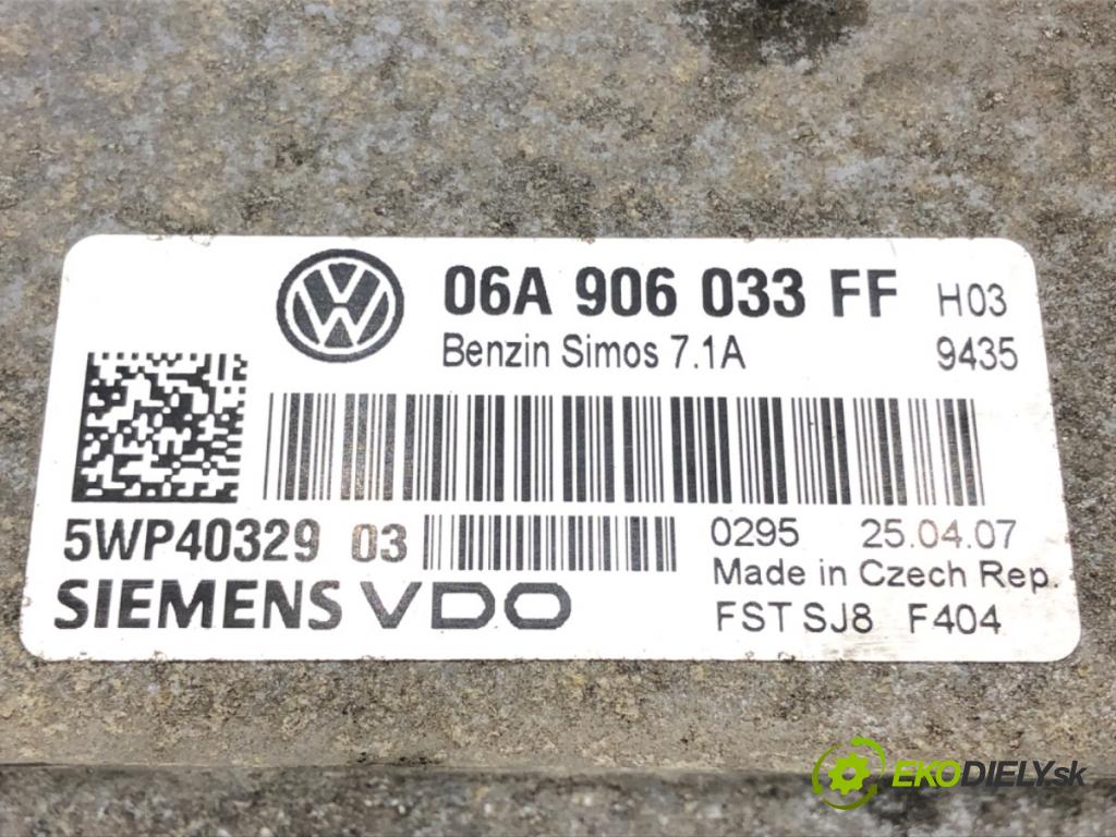 SEAT LEON (1P1) 2005 - 2013    1.6 75 kW [102 KM] benzyna 2005 - 2012  riadiaca jednotka Motor 06A906033F (Riadiace jednotky)