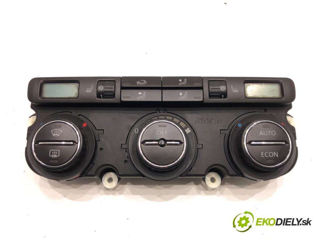 VW PASSAT B6 (3C2) 2005 - 2010    1.9 TDI 77 kW [105 KM] olej napędowy 2005 - 2010  Panel ovládania kúrenia  (Prepínače, spínače, tlačidlá a ovládače kúrenia)