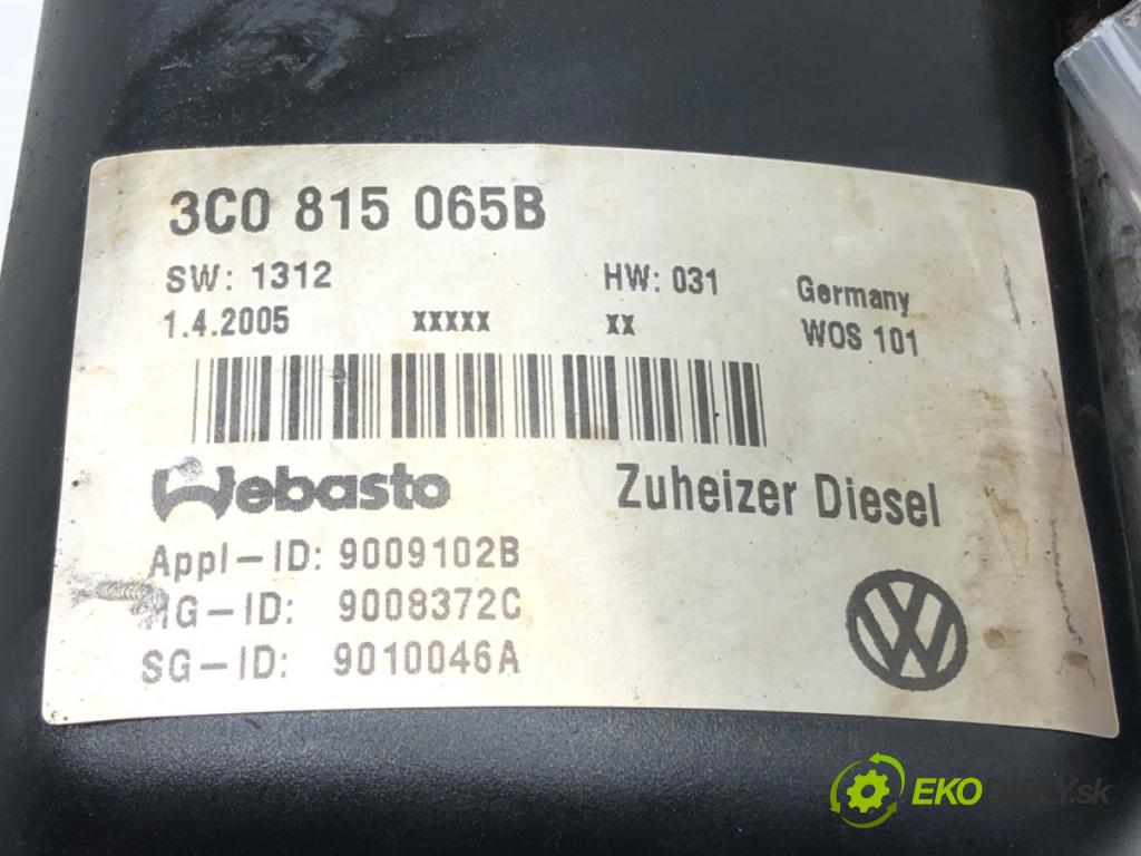 VW PASSAT B6 (3C2) 2005 - 2010    1.9 TDI 77 kW [105 KM] olej napędowy 2005 - 2010  Webasto 3C0815065B (Webasto ohřívače)