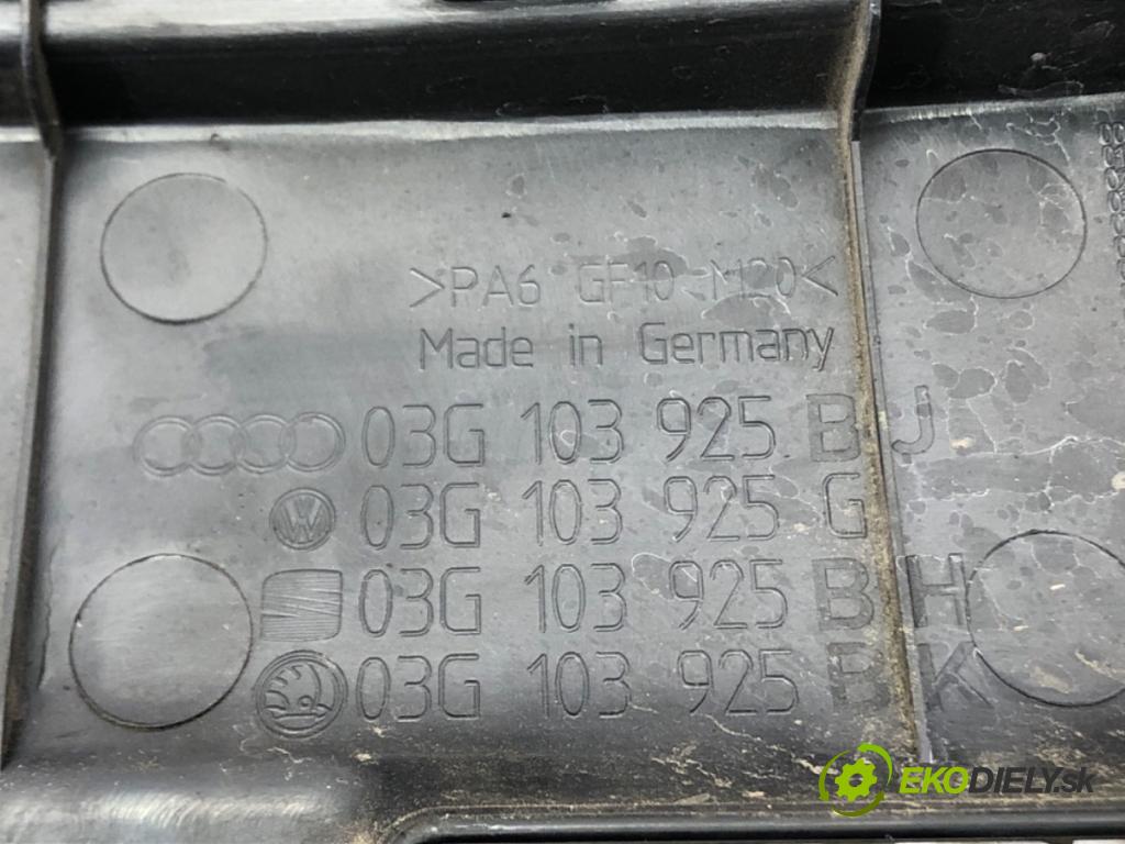 VW PASSAT B6 (3C2) 2005 - 2010    1.9 TDI 77 kW [105 KM] olej napędowy 2005 - 2010  kryt motora 03G103925BL (Kryty motora)