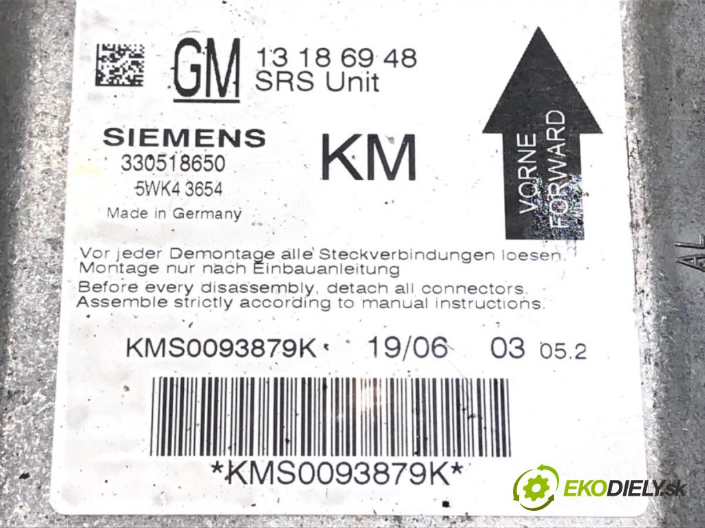 OPEL VECTRA C (Z02) 2002 - 2009    1.9 CDTI (F69) 88 kW [120 KM] olej napędowy 2004 - 2009  senzor airbag 13186948 (Snímače)