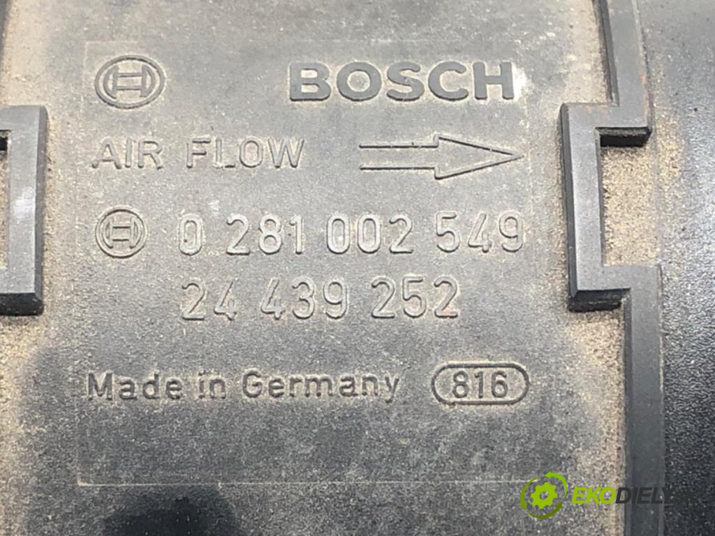 OPEL CORSA C (X01) 2000 - 2009    1.3 CDTI (F08, F68) 51 kW [70 KM] olej napędowy 2003 - 2009  Váha vzduchu 0281002549 24439252 (Váhy vzduchu)