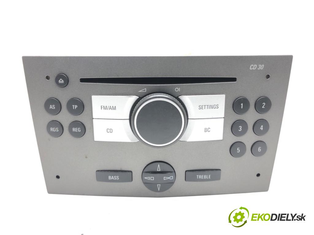 OPEL ASTRA H (A04) 2004 - 2014    1.6 (L48) 77 kW [105 KM] benzyna 2004 - 2010  RADIO 13190856 (Audio zariadenia)