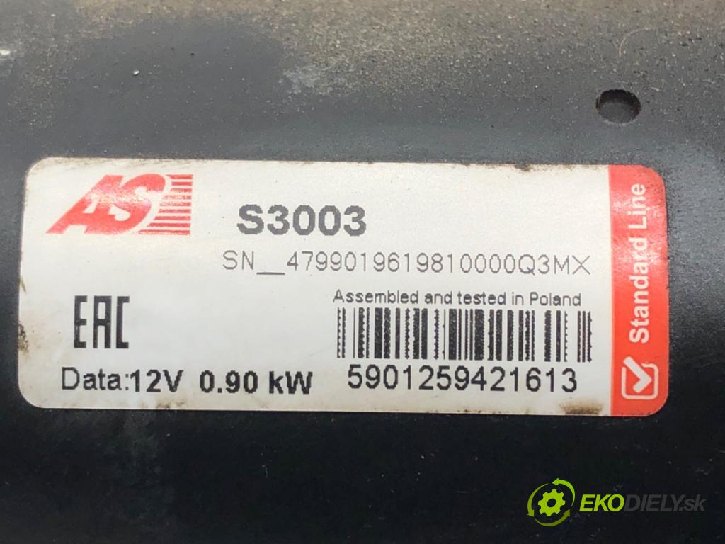 OPEL ASTRA H (A04) 2004 - 2014    1.6 (L48) 77 kW [105 KM] benzyna 2004 - 2010  Štartér S3003 (Štartéry)