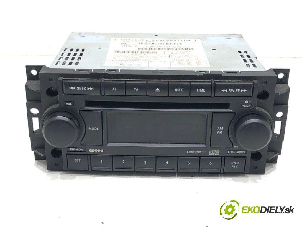 DODGE CALIBER 2006 - 2022    1.8 110 kW [150 KM] benzyna 2006 - 2009  RADIO P05091509AG (Audio zariadenia)