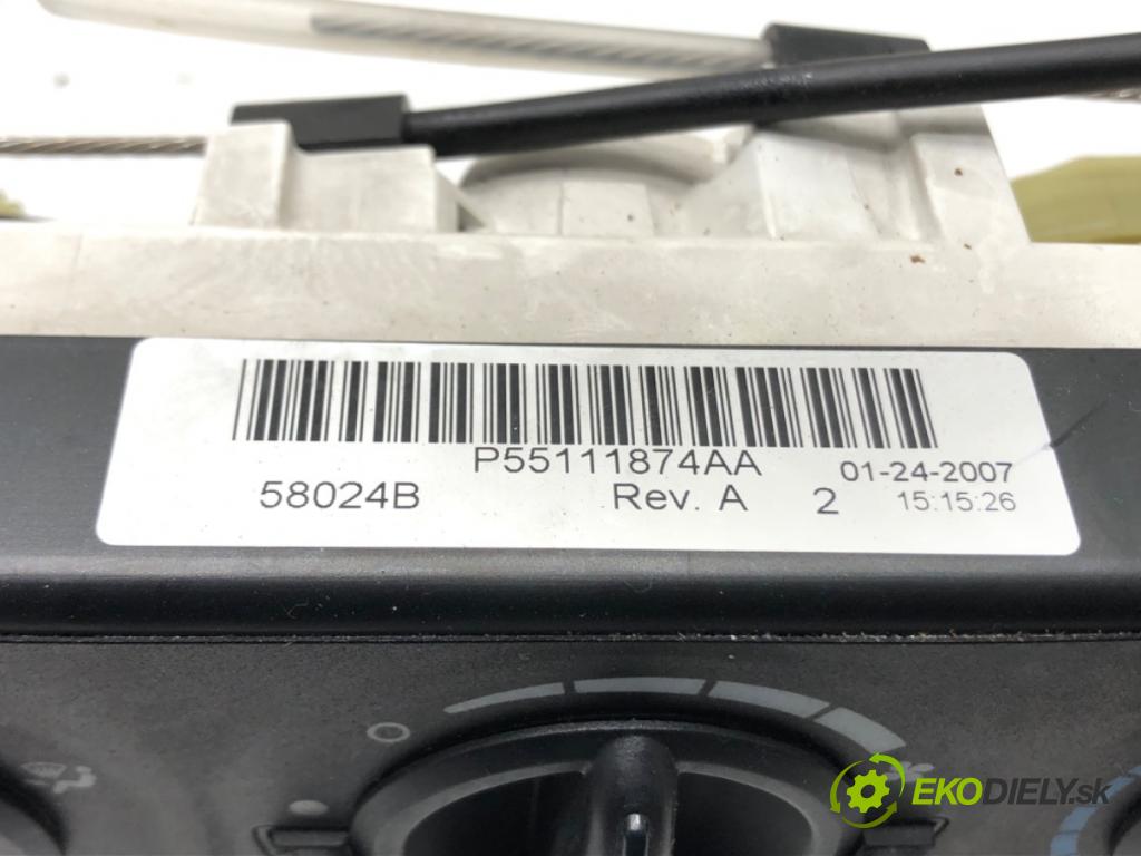 DODGE CALIBER 2006 - 2022    1.8 110 kW [150 KM] benzyna 2006 - 2009  Panel ovládania kúrenia P55111874AA (Prepínače, spínače, tlačidlá a ovládače kúrenia)