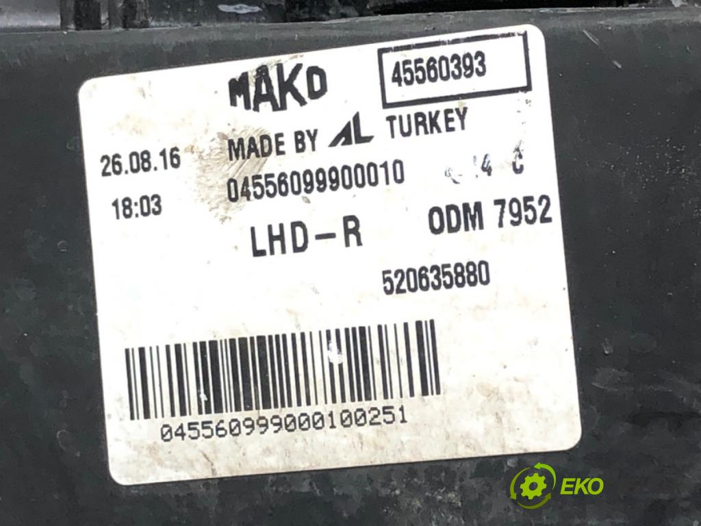 FIAT QUBO (225_) 2008 - 2022    1.4 (225AXA1A, 225CXA1A) 57 kW [78 KM] benzyna 2009 - 2022  Svetlomet pravy predný 45560393