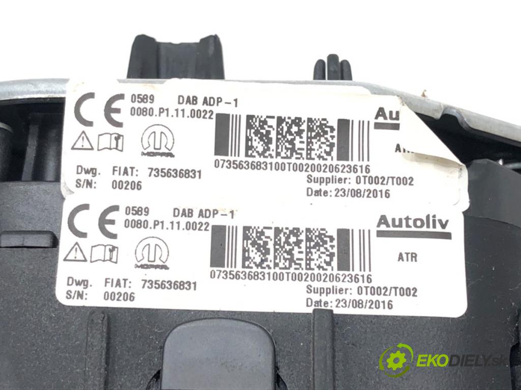 FIAT QUBO (225_) 2008 - 2022    1.4 (225AXA1A, 225CXA1A) 57 kW [78 KM] benzyna 2009 - 2022  AirBag volantu 735636831 (Airbagy)