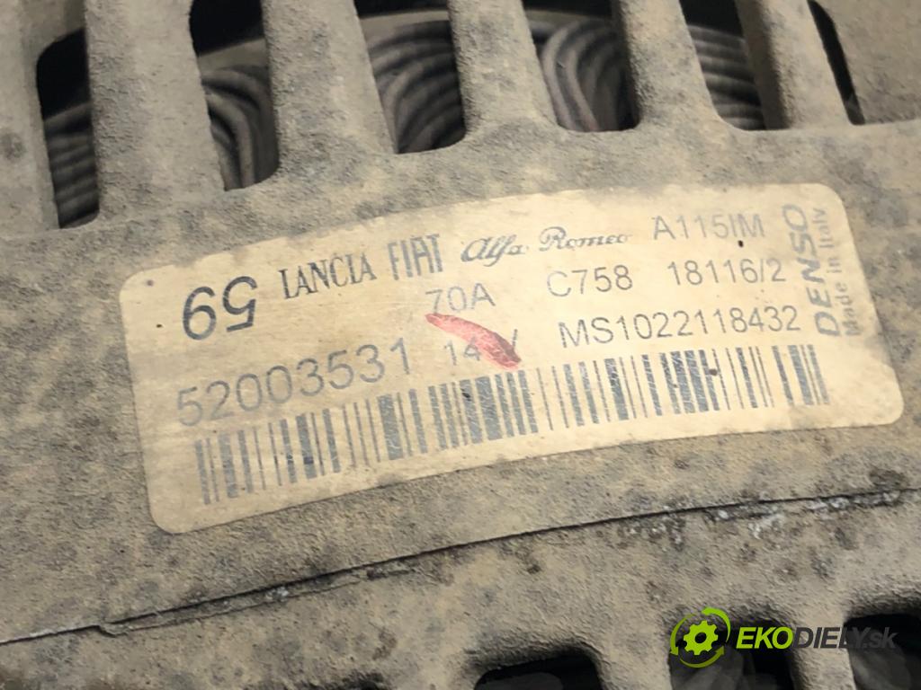 FIAT QUBO (225_) 2008 - 2022    1.4 (225AXA1A, 225CXA1A) 57 kW [78 KM] benzyna 2009 - 2022  Alternátor 52003531 (Alternátory)