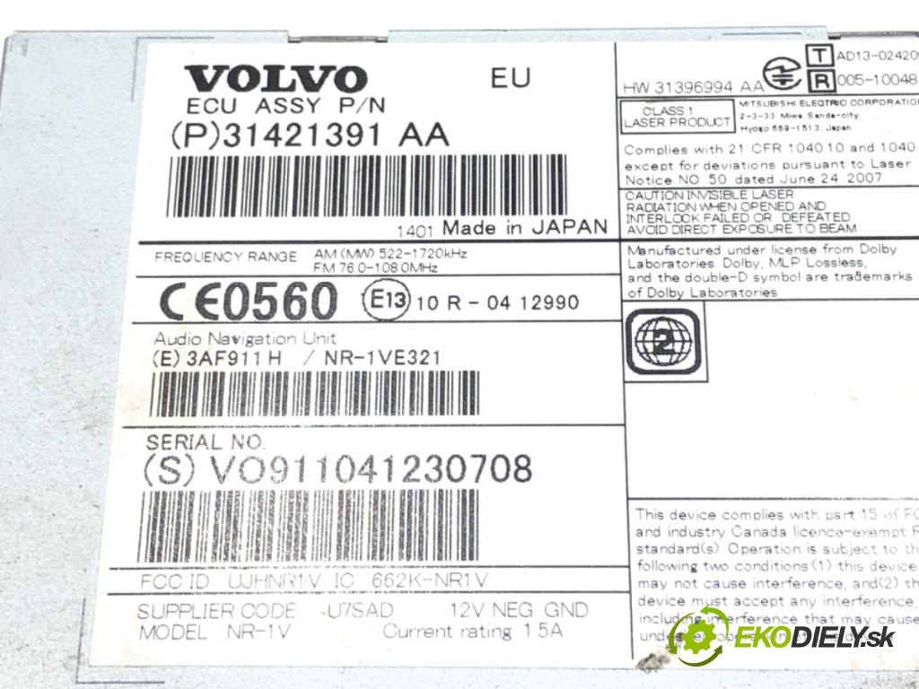 VOLVO XC60 I SUV (156) 2008 - 2017    D5 AWD 158 kW [215 KM] olej napędowy 2011 - 2015  RADIO 31421391 (Audio zariadenia)