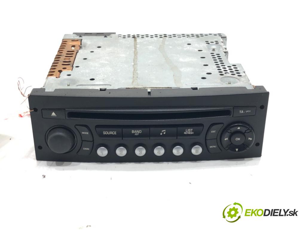 PEUGEOT 207 (WA_, WC_) 2006 - 2015    1.6 HDi 80 kW [109 KM] olej napędowy 2006 - 2013  RADIO 96624492XT (Audio zariadenia)