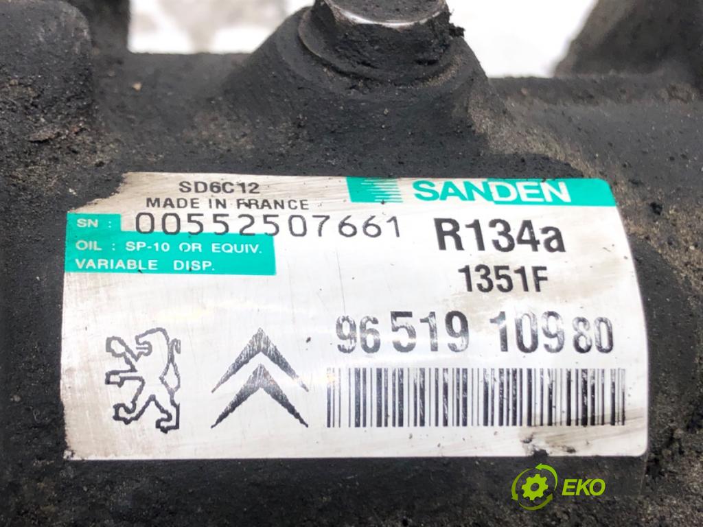 PEUGEOT 207 (WA_, WC_) 2006 - 2015    1.6 HDi 80 kW [109 KM] olej napędowy 2006 - 2013  Kompresor klimatizácie 9651910980 (Kompresory klimatizácie)