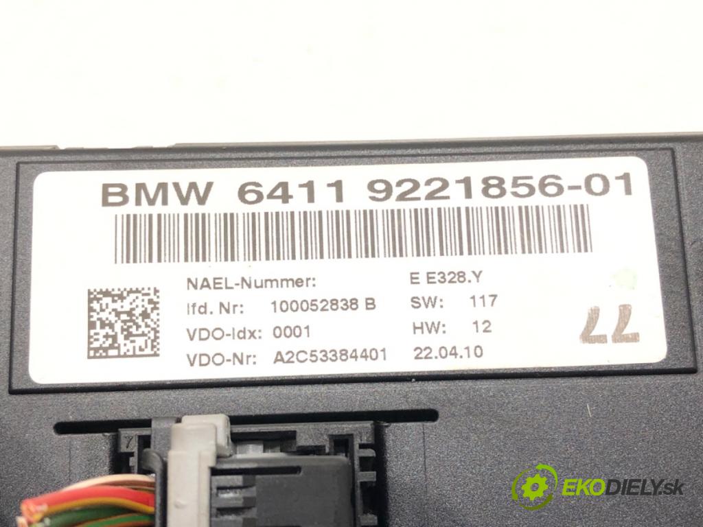 BMW 1 (E87) 2003 - 2013    116 i 90 kW [122 KM] benzyna 2007 - 2011  Panel ovládania kúrenia 9221856 (Prepínače, spínače, tlačidlá a ovládače kúrenia)