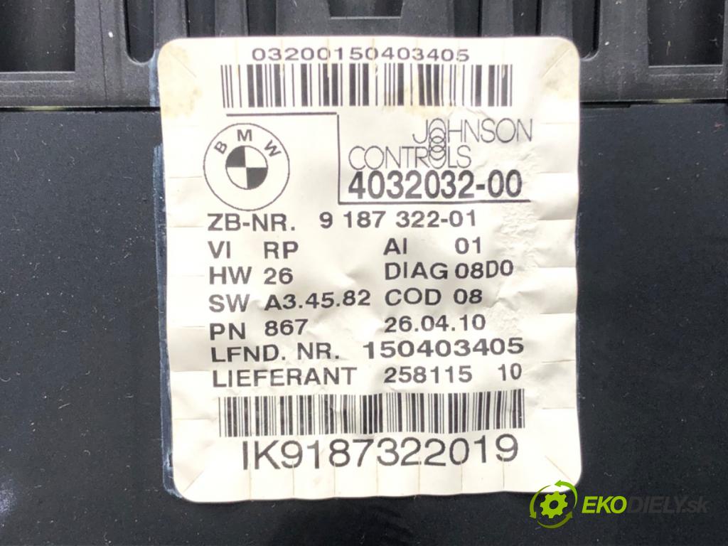 BMW 1 (E87) 2003 - 2013    116 i 90 kW [122 KM] benzyna 2007 - 2011  Prístrojovka 9187322 (Prístrojové dosky, displeje)