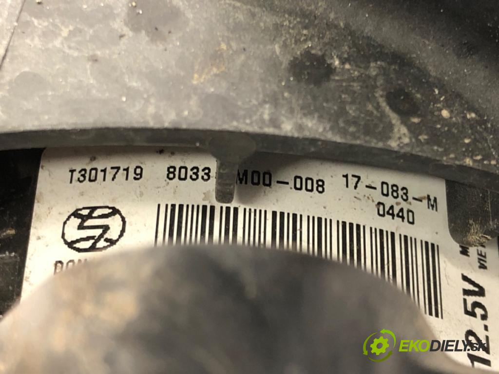 PEUGEOT 208 I (CA_, CC_) 2012 - 2022    1.6 BlueHDi 100 73 kW [100 KM] olej napędowy 2015 - 2022  ventilátor chladiče T301719 (Ventilátory)