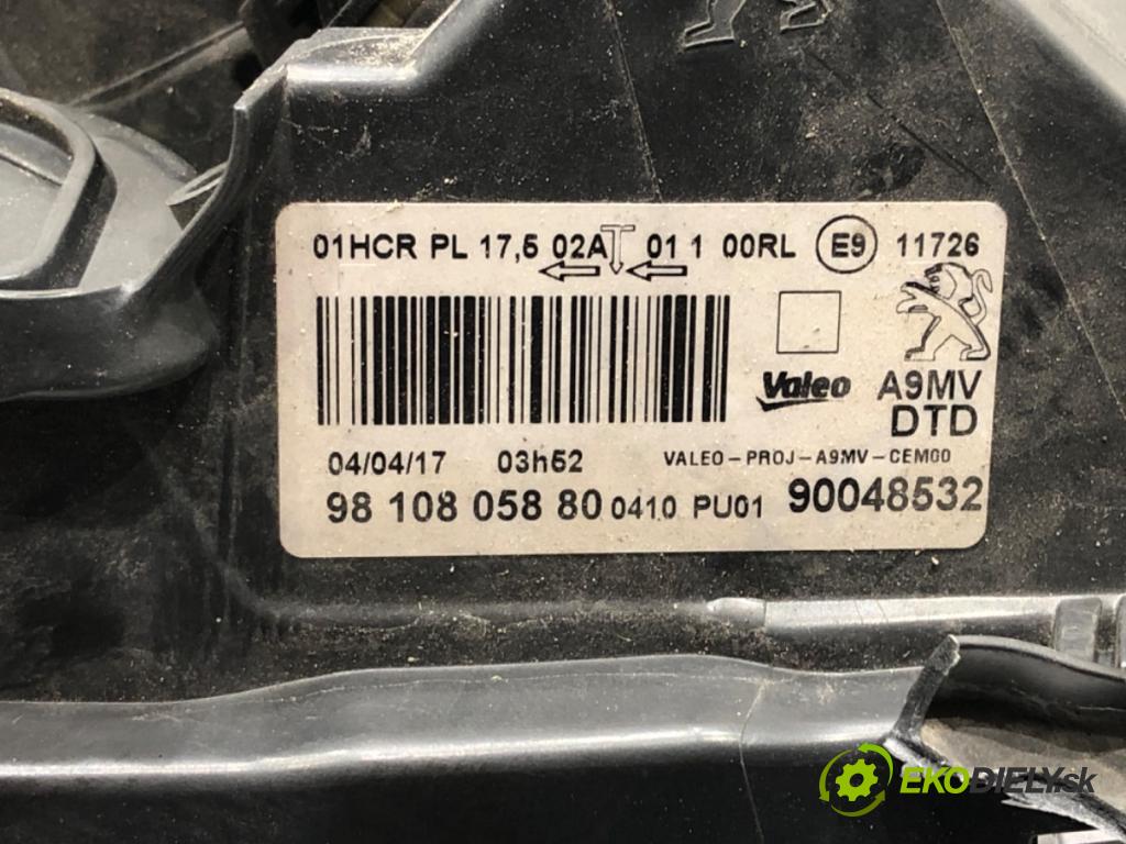PEUGEOT 208 I (CA_, CC_) 2012 - 2022    1.6 BlueHDi 100 73 kW [100 KM] olej napędowy 2015 - 2022  Svetlomet pravy predný 9810805880