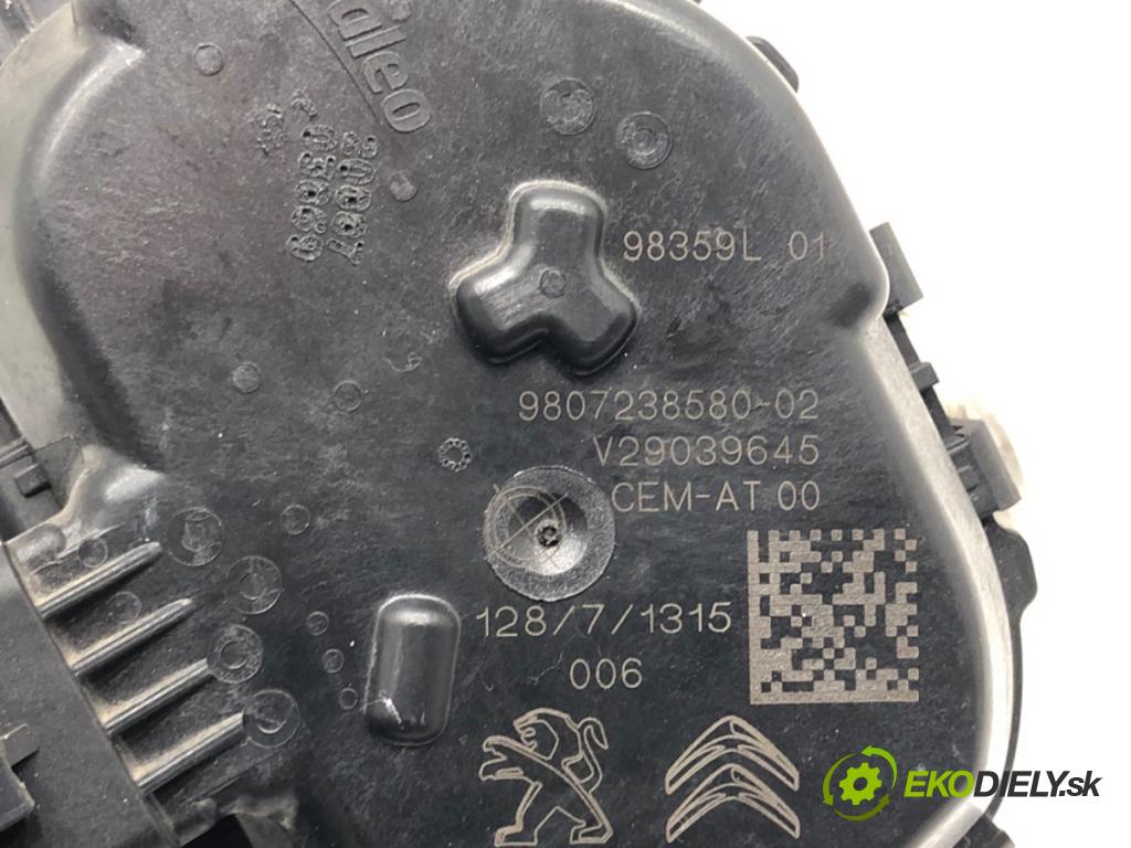 PEUGEOT 208 I (CA_, CC_) 2012 - 2022    1.6 BlueHDi 100 73 kW [100 KM] olej napędowy 2015 - 2022  Škrtiaca klapka 9807238580 (Škrtiace klapky)
