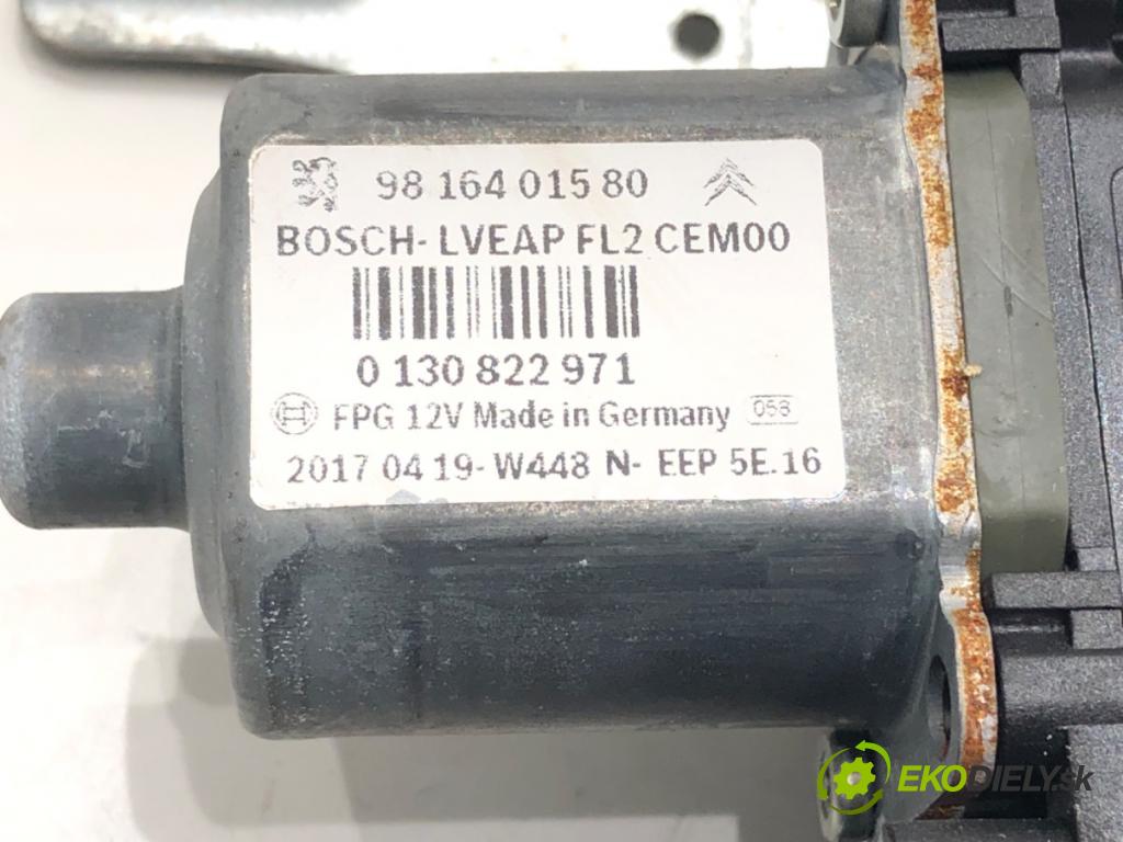 PEUGEOT 208 I (CA_, CC_) 2012 - 2022    1.6 BlueHDi 100 73 kW [100 KM] olej napędowy 2015 - 2022  mechanismus okna levý zadní část 9816401580