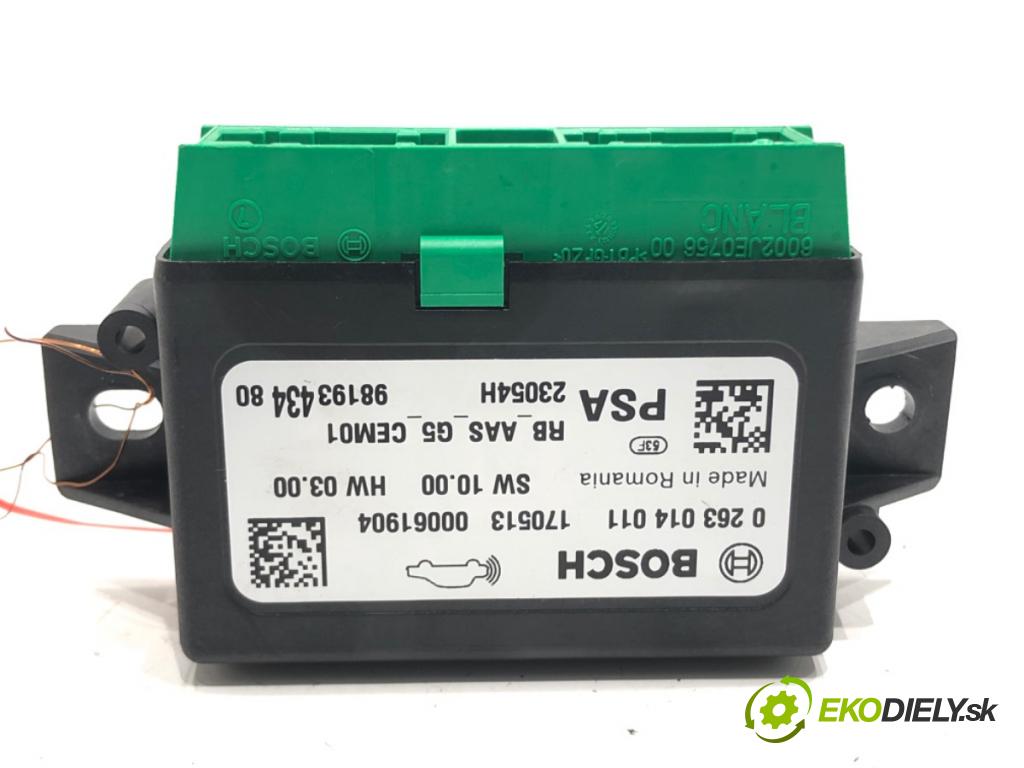 PEUGEOT 208 I (CA_, CC_) 2012 - 2022    1.6 BlueHDi 100 73 kW [100 KM] olej napędowy 2015 - 2022  Modul PDC 9819343480 (Ostatné)