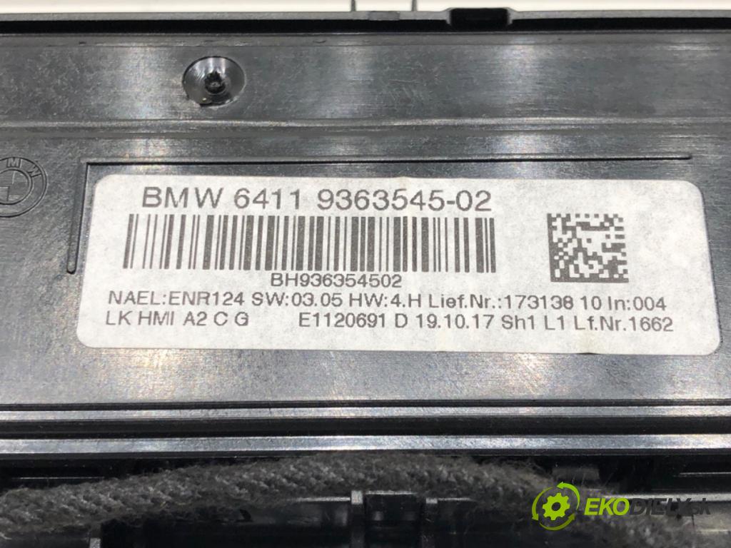 BMW 3 (F30, F80) 2011 - 2018    318 i 100 kW [136 KM] benzyna 2015 - 2018  Panel ovládania kúrenia 9363545 (Prepínače, spínače, tlačidlá a ovládače kúrenia)