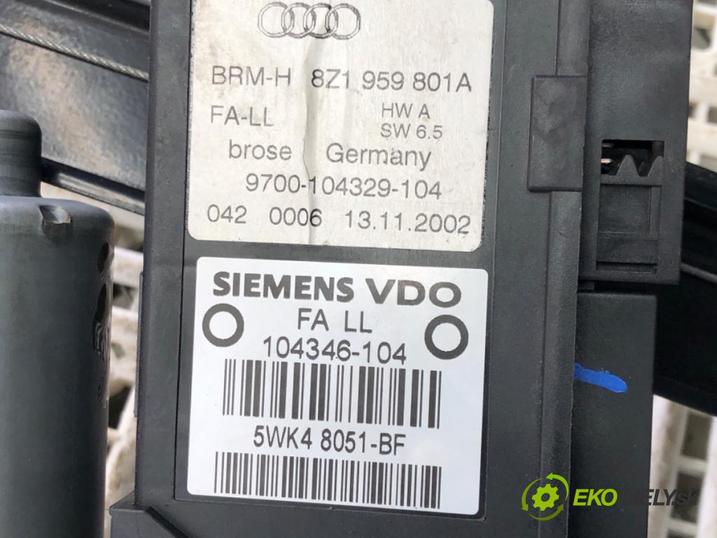 AUDI A2 (8Z0) 2000 - 2005    1.4 55 kW [75 KM] benzyna 2000 - 2005  mechanismus okna levý přední část 8Z1959801A