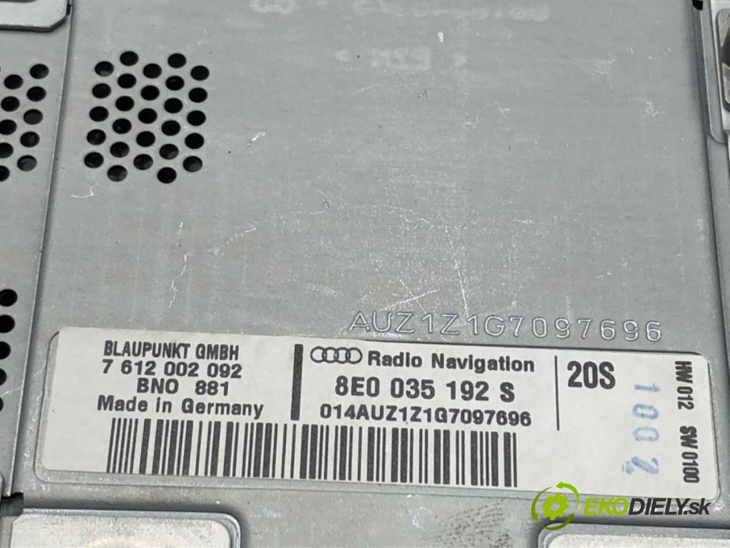 AUDI A4 B7 Avant (8ED) 2004 - 2008    1.8 T 120 kW [163 KM] benzyna 2004 - 2008  RADIO 8E0035192S (Audio zariadenia)