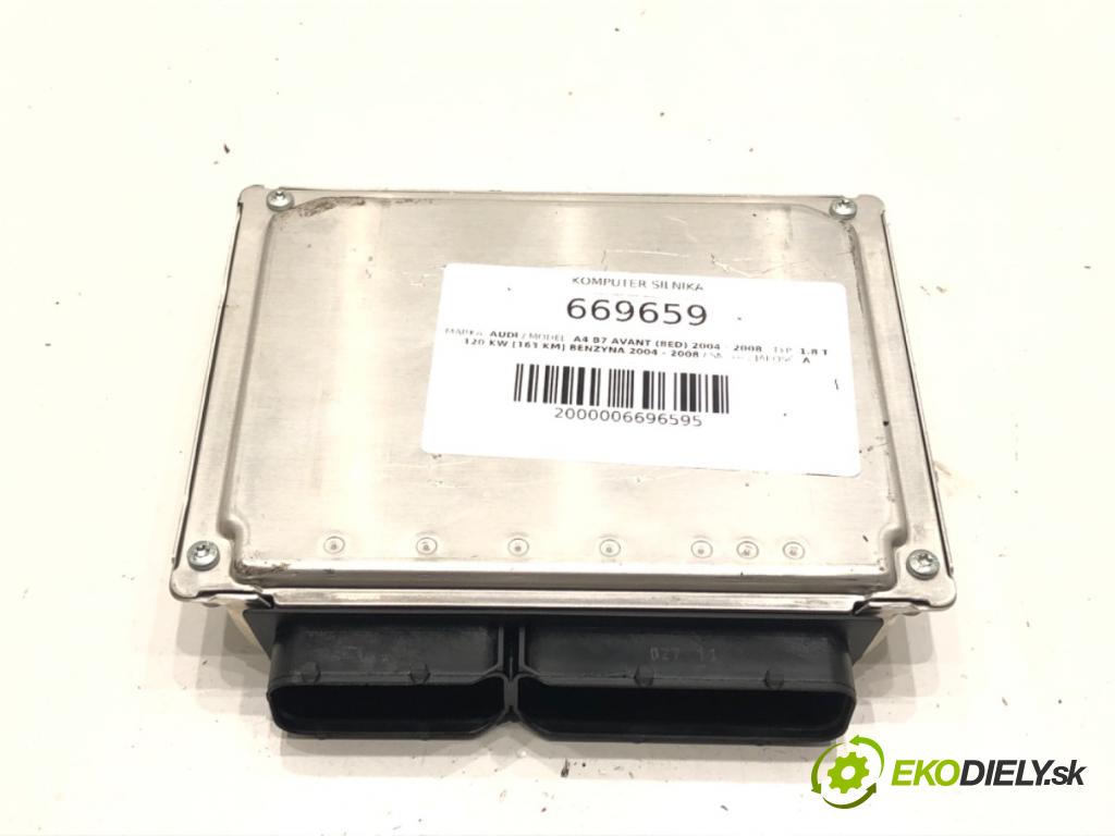 AUDI A4 B7 Avant (8ED) 2004 - 2008    1.8 T 120 kW [163 KM] benzyna 2004 - 2008  riadiaca jednotka Motor 8E0909518AQ (Riadiace jednotky)