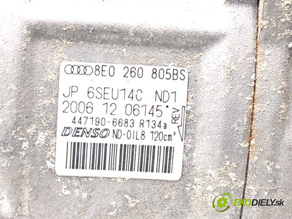AUDI A4 B7 Avant (8ED) 2004 - 2008    1.8 T 120 kW [163 KM] benzyna 2004 - 2008  Kompresor klimatizácie 8E0260805BS (Kompresory klimatizácie)
