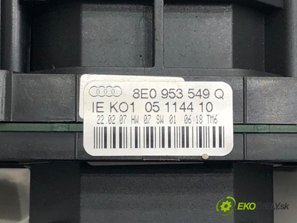 AUDI A4 B7 Avant (8ED) 2004 - 2008    1.8 T 120 kW [163 KM] benzyna 2004 - 2008  Prepínač kombinovaný 8E0953549Q (Prepínače, spínače, tlačidlá a ovládače kúrenia)