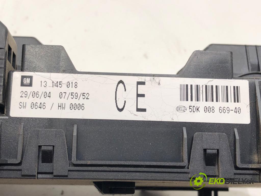 OPEL ASTRA H (A04) 2004 - 2014    1.7 CDTI (L48) 74 kW [100 KM] olej napędowy 2004 - 2010  modul BSI 13145018 (Pojistkové skříňky)