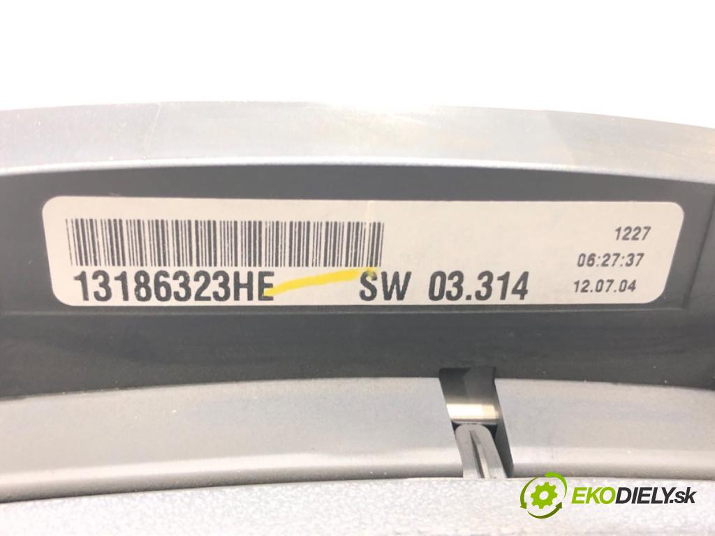 OPEL ASTRA H (A04) 2004 - 2014    1.7 CDTI (L48) 74 kW [100 KM] olej napędowy 2004 - 2010  Prístrojovka 13186323 (Prístrojové dosky, displeje)