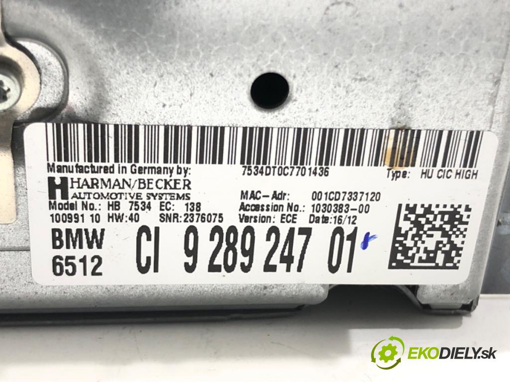 BMW 5 Touring (F11) 2009 - 2017    520 d 135 kW [184 KM] olej napędowy 2010 - 2014  RADIO 9289247 (Audio zariadenia)