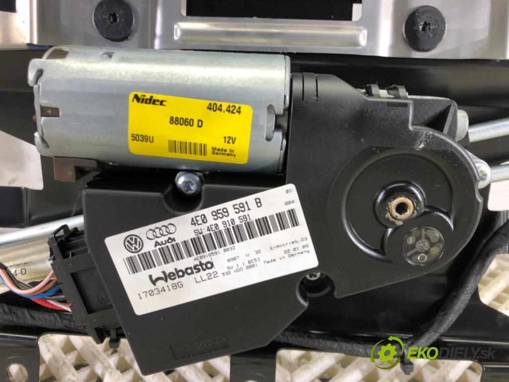 AUDI A8 D3 (4E2, 4E8) 2002 - 2010    4.2 TDI quattro 240 kW [326 KM] olej napędowy 2005 - 2010  strešné okno 4E0877041G (Sklá karosérie)