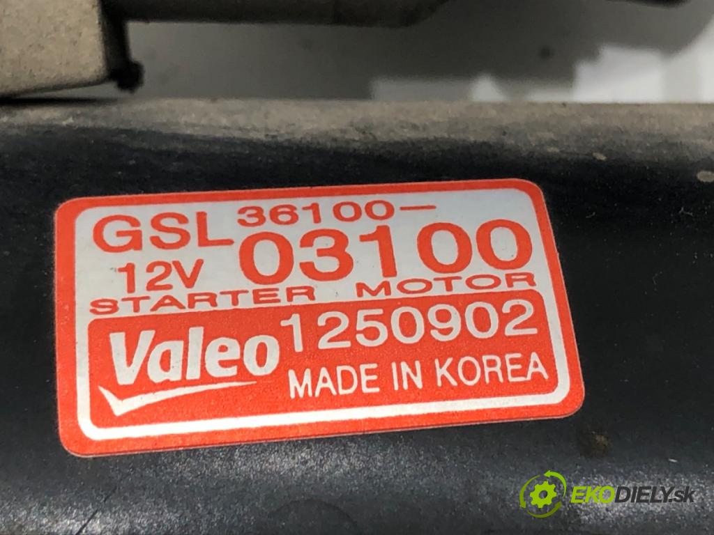 HYUNDAI i20 I (PB, PBT) 2008 - 2022    1.2 57 kW [78 KM] benzyna 2008 - 2012  Štartér 36100-03100 (Štartéry)