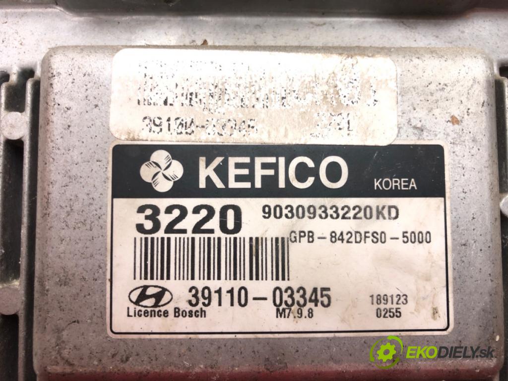 HYUNDAI i20 I (PB, PBT) 2008 - 2022    1.2 57 kW [78 KM] benzyna 2008 - 2012  riadiaca jednotka Motor 39110-03345 (Riadiace jednotky)