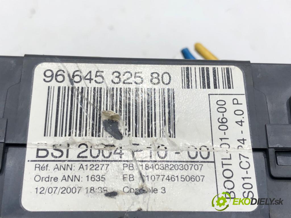 CITROEN C3 I (FC_, FN_) 2002 - 2022    1.1 i 44 kW [60 KM] benzyna 2002 - 2022  modul BSI 9664532580 (Pojistkové skříňky)