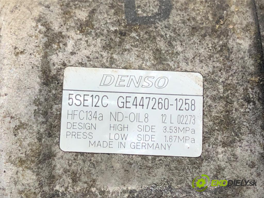 TOYOTA AVENSIS Kombi (_T27_) 2009 - 2018    2.2 D-4D (ADT271_) 110 kW [150 KM] olej napędowy 2009 - 2018  Kompresor klimatizácie GE447260-1258 (Kompresory klimatizácie)