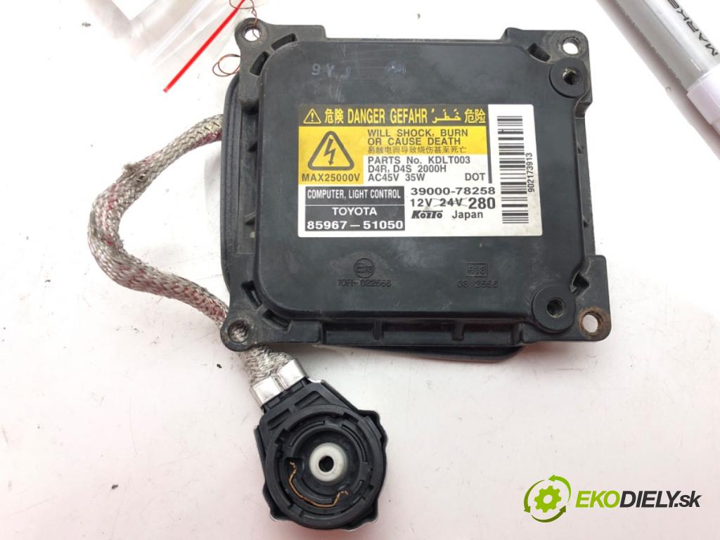 TOYOTA AVENSIS Kombi (_T27_) 2009 - 2018    2.2 D-4D (ADT271_) 110 kW [150 KM] olej napędowy 2009 - 2018  Menič XENON 85967-51050 (Riadiace jednotky xenónu)