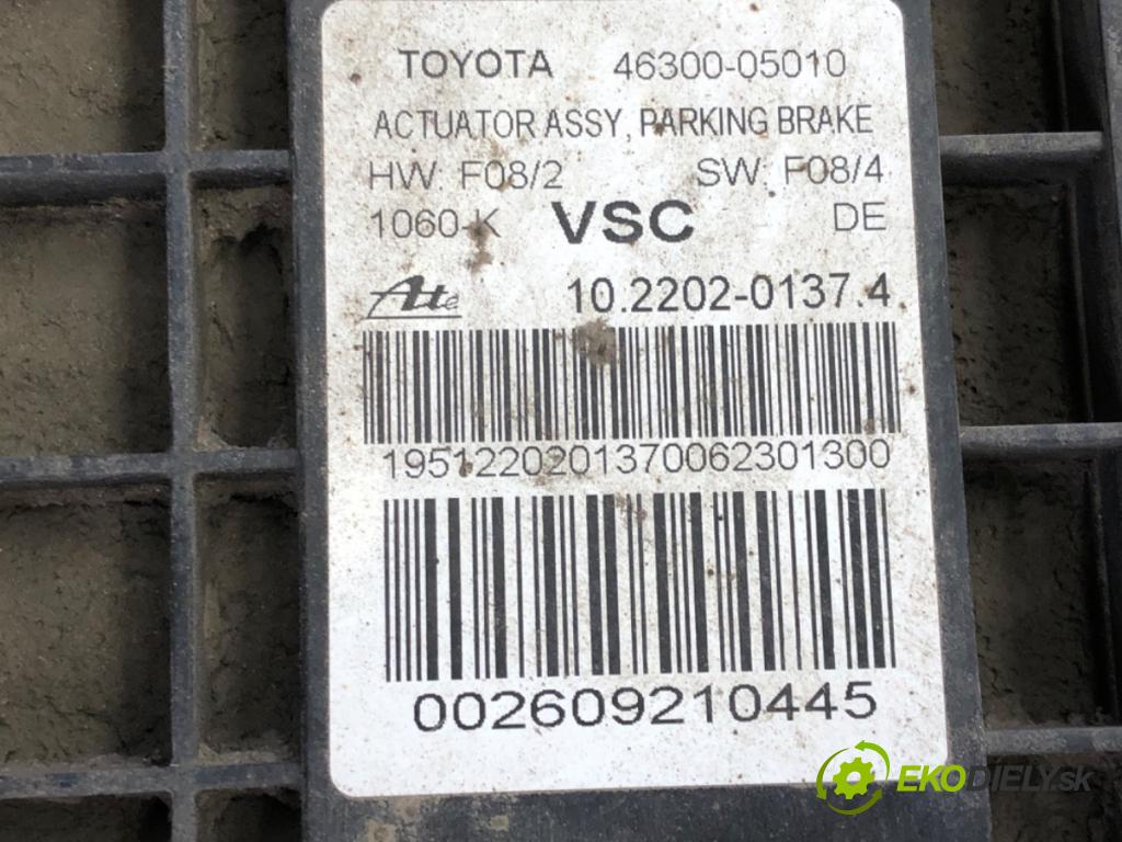 TOYOTA AVENSIS Kombi (_T27_) 2009 - 2018    2.2 D-4D (ADT271_) 110 kW [150 KM] olej napędowy 2009 - 2018  BRZDA: ručný elektrický 46300-05010 (Ručné brzdy)