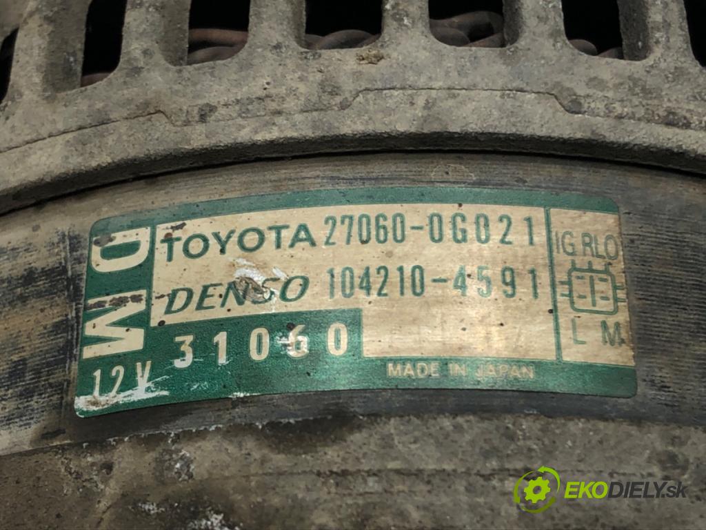 TOYOTA AVENSIS Kombi (_T27_) 2009 - 2018    2.2 D-4D (ADT271_) 110 kW [150 KM] olej napędowy 2009 - 2018  Alternátor 27060-0G021 (Alternátory)