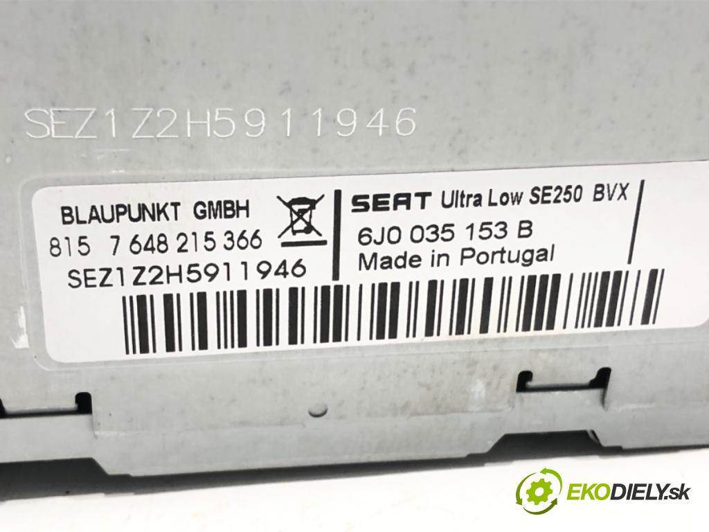 SEAT IBIZA IV (6J5, 6P1) 2008 - 2017    1.4 63 kW [85 KM] benzyna 2008 - 2015  RADIO 6J0035153B (Audio zariadenia)