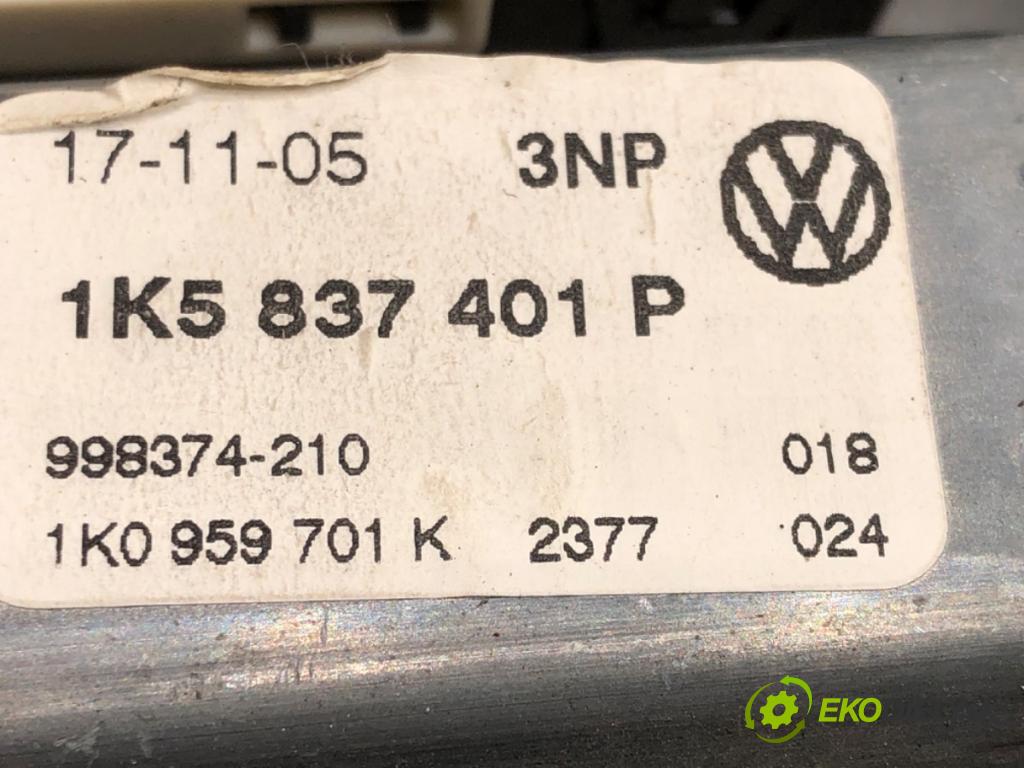 VW JETTA III (1K2) 2004 - 2013    2.0 FSI 110 kW [150 KM] benzyna 2005 - 2010  mechanismus okna levý přední část 1K5837401P
