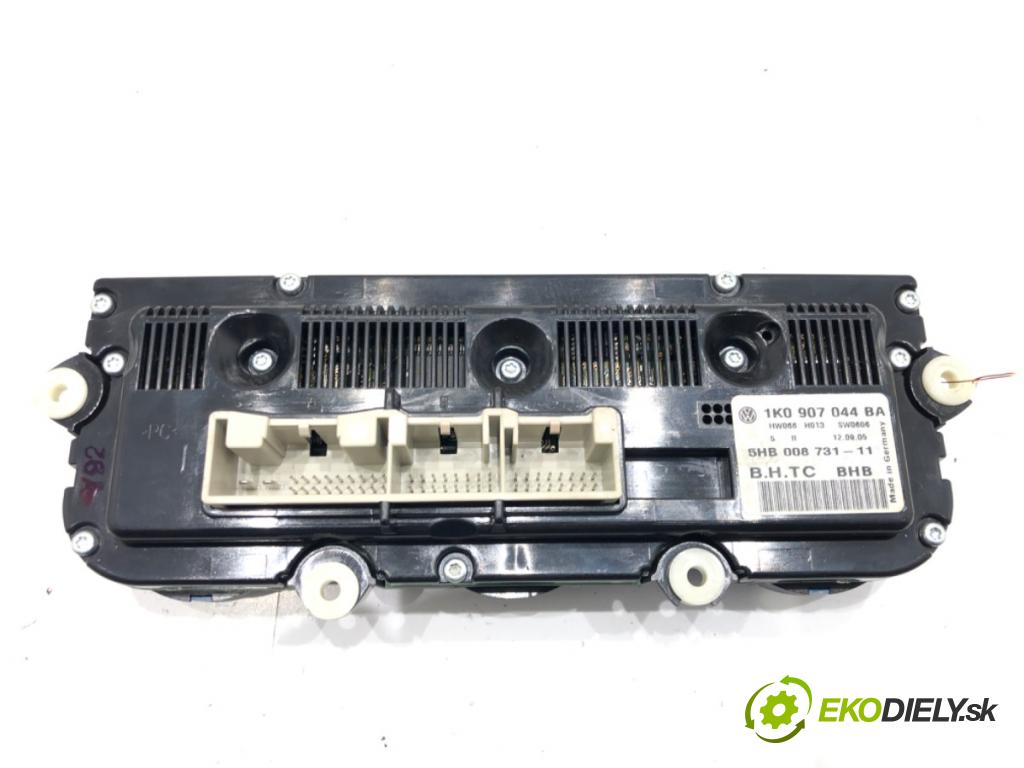 VW JETTA III (1K2) 2004 - 2013    2.0 FSI 110 kW [150 KM] benzyna 2005 - 2010  Panel ovládania kúrenia 1K0907044BA (Prepínače, spínače, tlačidlá a ovládače kúrenia)