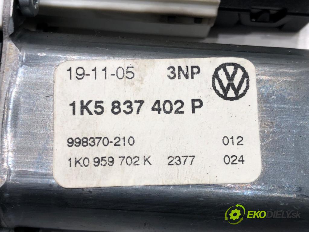 VW JETTA III (1K2) 2004 - 2013    2.0 FSI 110 kW [150 KM] benzyna 2005 - 2010  motor sťahovaní okna pravý přední část 1K0959792G