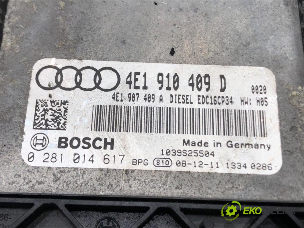 AUDI A8 D3 (4E2, 4E8) 2002 - 2010    4.2 TDI quattro 240 kW [326 KM] olej napędowy 2005 - 2010  riadiaca jednotka Motor 4E1910409D 0281014617 (Riadiace jednotky)