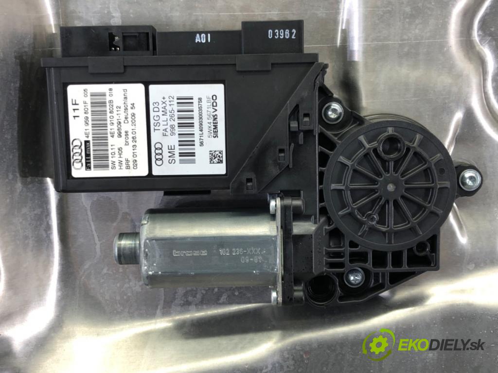 AUDI A8 D3 (4E2, 4E8) 2002 - 2010    4.2 TDI quattro 240 kW [326 KM] olej napędowy 2005 - 2010  mechanismus okna levý přední část 4E0837849B