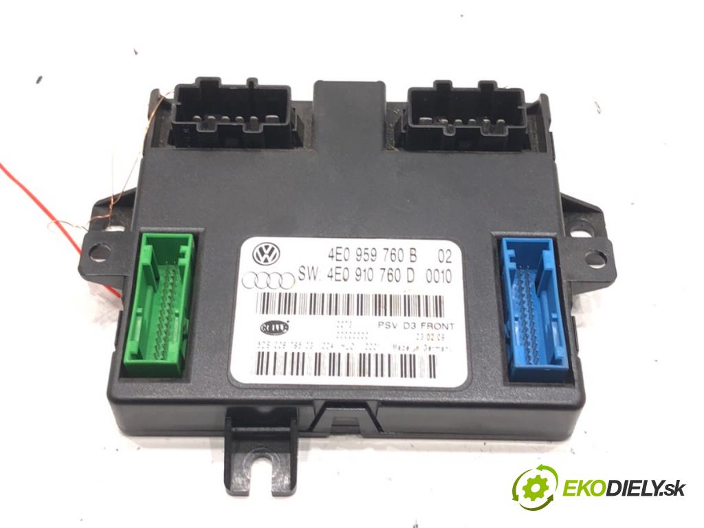 AUDI A8 D3 (4E2, 4E8) 2002 - 2010    4.2 TDI quattro 240 kW [326 KM] olej napędowy 2005 - 2010  Modul sedačky 4E0959760B