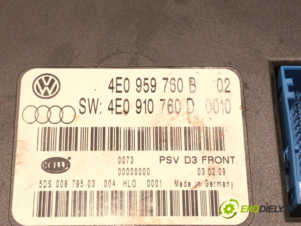 AUDI A8 D3 (4E2, 4E8) 2002 - 2010    4.2 TDI quattro 240 kW [326 KM] olej napędowy 2005 - 2010  Modul sedačky 4E0959760B
