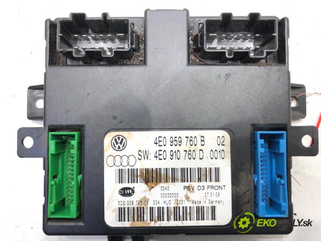 AUDI A8 D3 (4E2, 4E8) 2002 - 2010    4.2 TDI quattro 240 kW [326 KM] olej napędowy 2005 - 2010  Modul sedačky 4E0959760B
